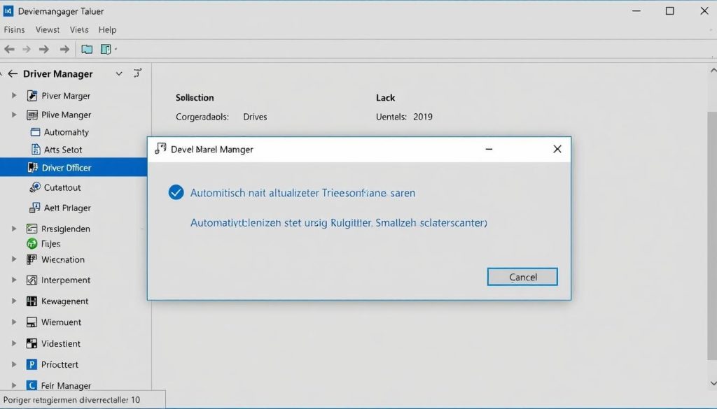 Bildschirmfoto der Treiber-Aktualisierungsoption im Windows Geräte-Manager Bildschirmfoto der Treiber-Aktualisierungsoption im Windows Geräte-Manager