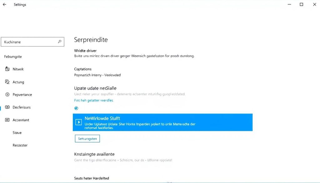 Screenshot der Windows Update Einstellungen mit Treiber-Updates
