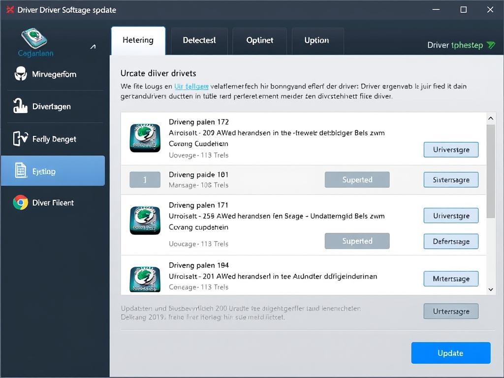 Screenshot eines Treiber-Update-Tools mit erkannten veralteten Treibern