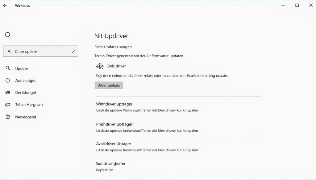 Windows Update Bildschirm mit Treiberupdates Windows Update Bildschirm mit Treiberupdates